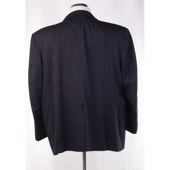 BOTANY 500 Navy Blue striped blazer jacket sport 2 Button Jakcet coat Size 50 - Picture 8 of 12